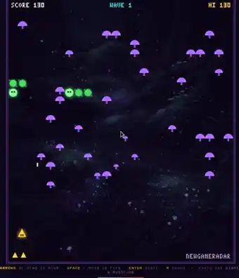 Neon Centipede gameplay