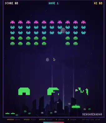 Grid Invaders gameplay